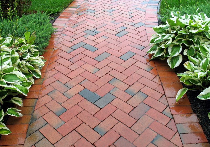 Patterned Paver Walkway